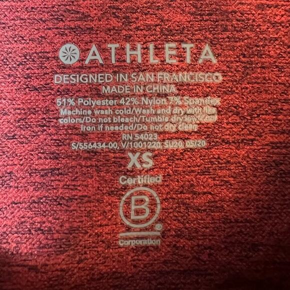 Athleta Women Ombre Red Blue Black Relay Tank Seamless Workout Top Size XS - Picture 4 of 6